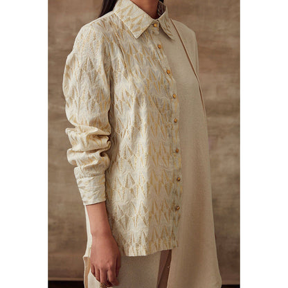 RISHI & VIBHUTI Daisy Two Panel Linen (Set of 2)