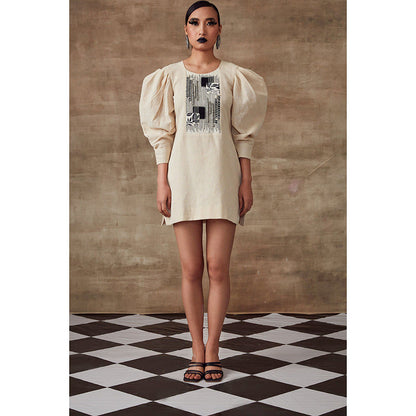 RISHI & VIBHUTI Shift Dress 2.0 in Ivory