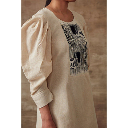 RISHI & VIBHUTI Shift Dress 2.0 in Ivory