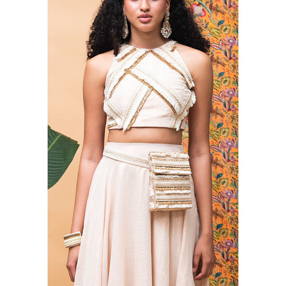 RISHI & VIBHUTI Sea Salt 2.0 Lehenga (Set of 3)