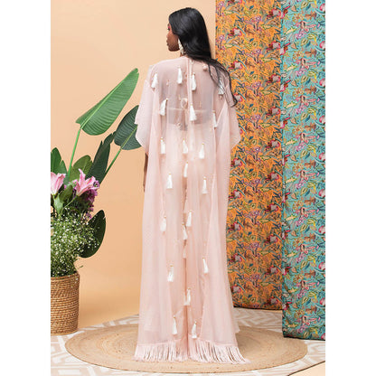 RISHI & VIBHUTI Aurora Rose Gold Cape (Set of 3)