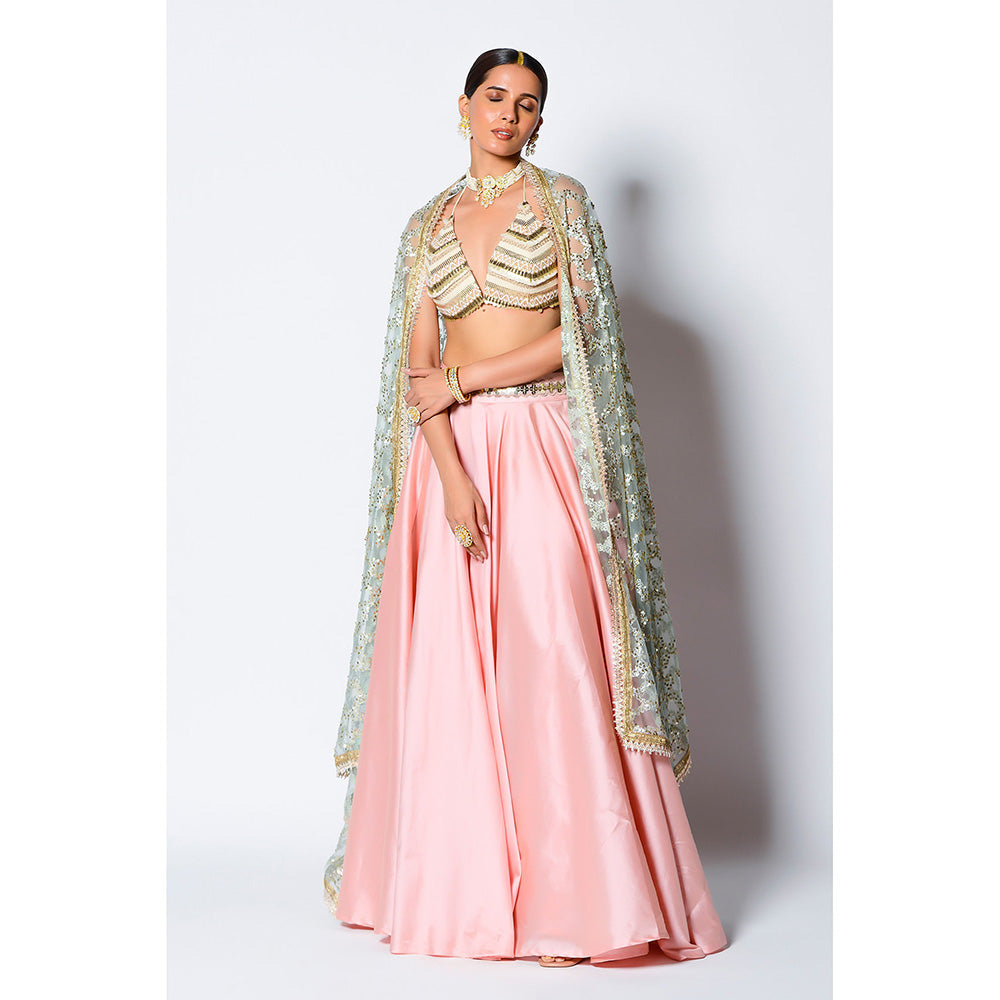 Rishi & Vibhuti Urfi Bralette with Skirt & Dupatta (Set of 3)