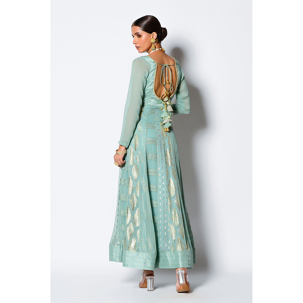 Rishi & Vibhuti Aajiz Anarkali Kurta with Belt & Dupatta (Set of 3)