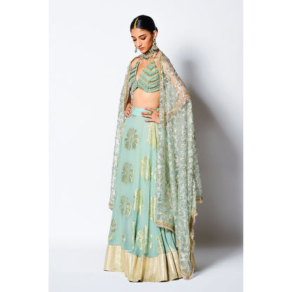 Rishi & Vibhuti Sama Blouse with Skirt & Dupatta (Set of 3)