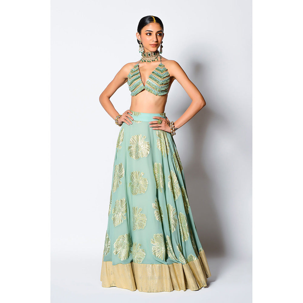 Rishi & Vibhuti Sama Blouse with Skirt & Dupatta (Set of 3)