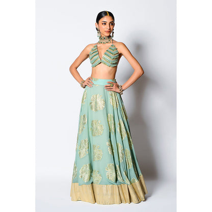 Rishi & Vibhuti Sama Blouse with Skirt & Dupatta (Set of 3)