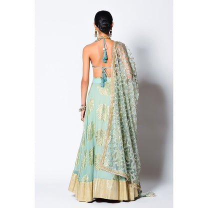 Rishi & Vibhuti Sama Blouse with Skirt & Dupatta (Set of 3)