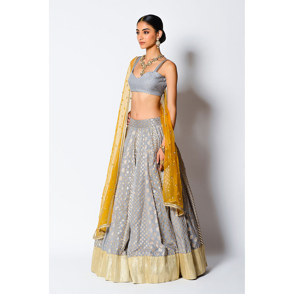 Rishi & Vibhuti Zeenat Blouse with Skirt & Dupatta (Set of 3)