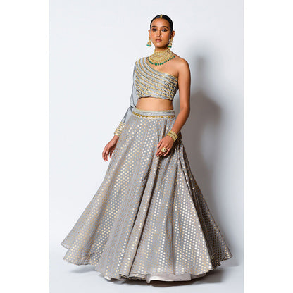 Rishi & Vibhuti Nisha Blouse with Skirt (Set of 2)