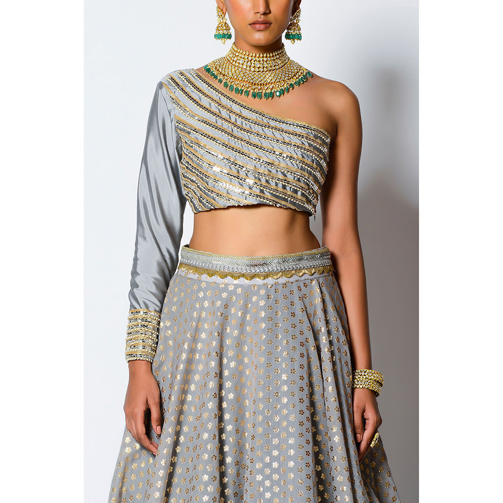 Rishi & Vibhuti Nisha Blouse with Skirt (Set of 2)