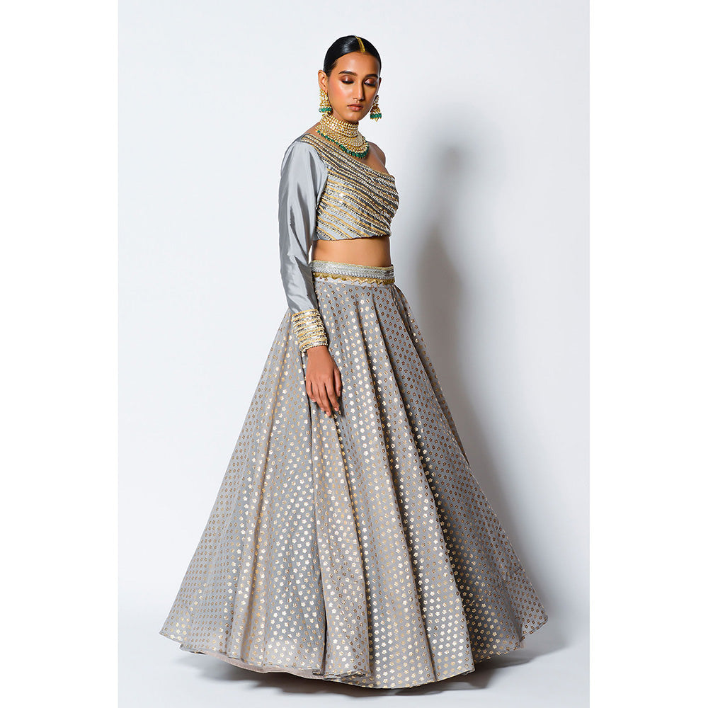 Rishi & Vibhuti Nisha Blouse with Skirt (Set of 2)