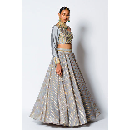 Rishi & Vibhuti Nisha Blouse with Skirt (Set of 2)