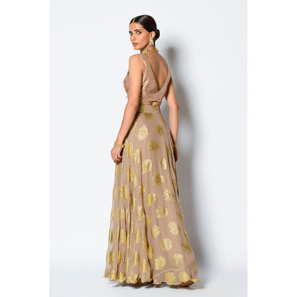 Rishi & Vibhuti Meher Blouse with Skirt & Cape (Set of 3)