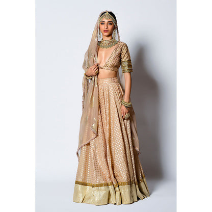 Rishi & Vibhuti Malang Blouse with Skirt & Dupatta (Set of 3)