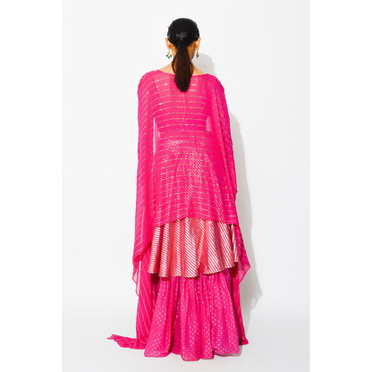 Rishi & Vibhuti Belle Blouse with Skirt & Cape (Set of 3)