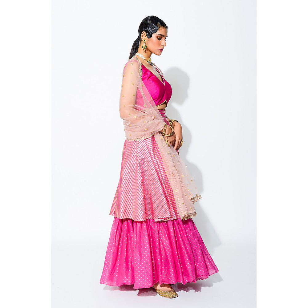 Rishi & Vibhuti Annah Blouse with Skirt & Dupatta (Set of 3)