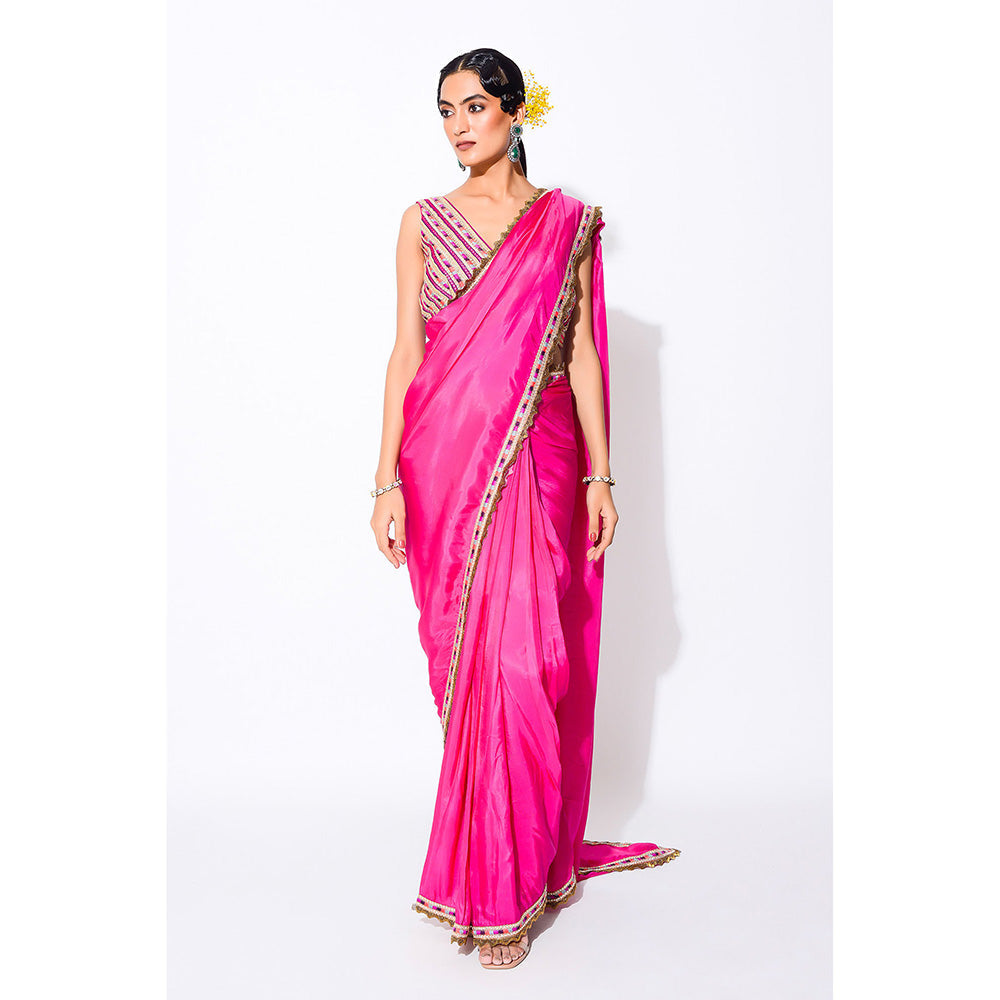 Rishi & Vibhuti Michela Saree with Stitched Blouse