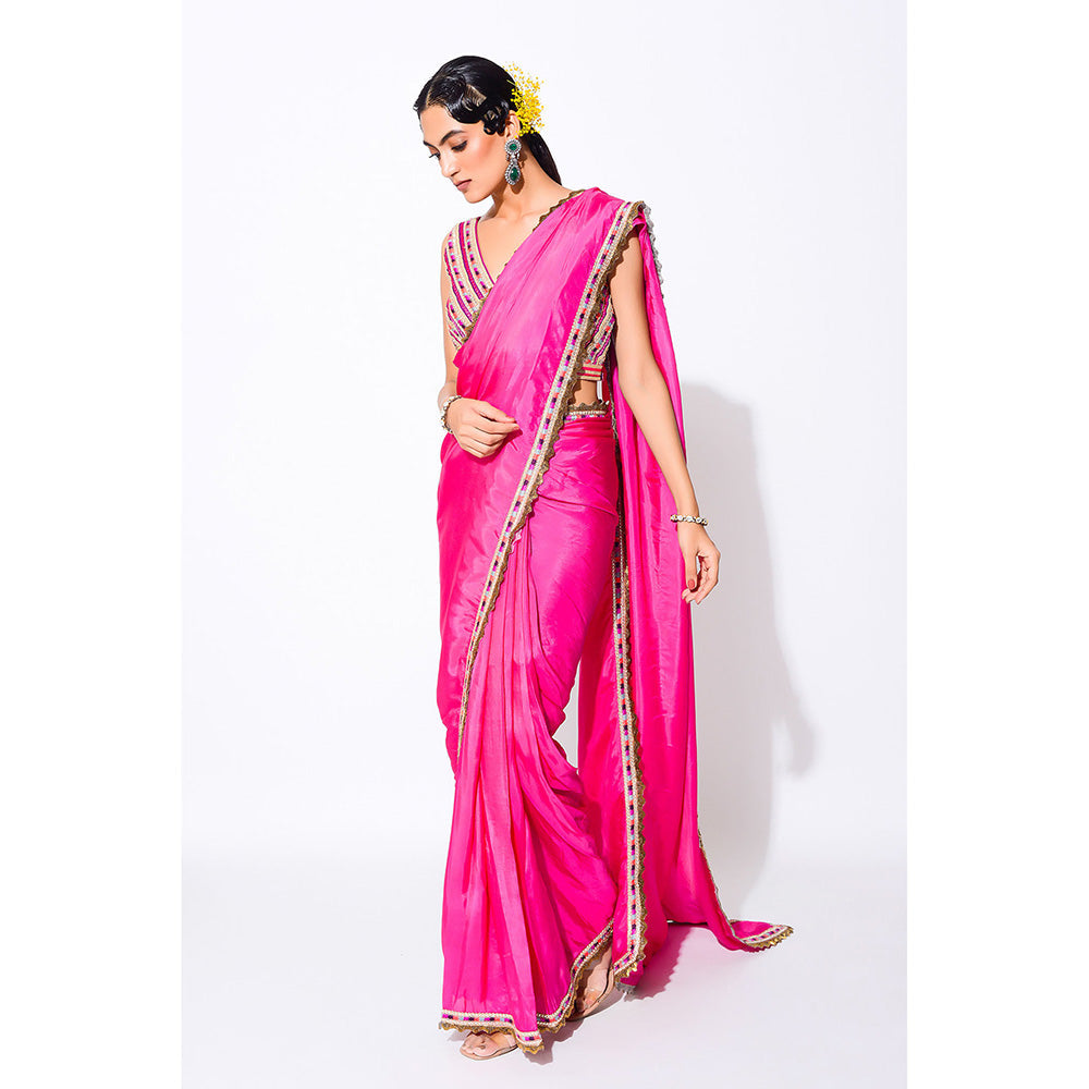 Rishi & Vibhuti Michela Saree with Stitched Blouse