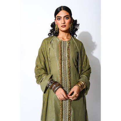 Rishi & Vibhuti Straight Kurta with Palazzo and Dupatta (Set of 3)