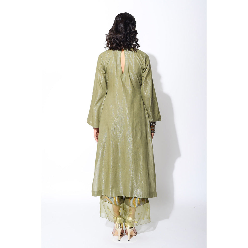 Rishi & Vibhuti Straight Kurta with Palazzo and Dupatta (Set of 3)