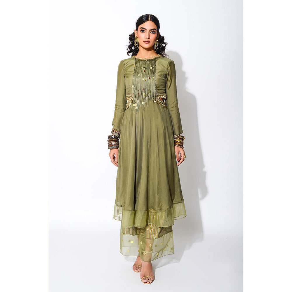 Rishi & Vibhuti Vd Short Anarkali and Palazzo (Set of 2)