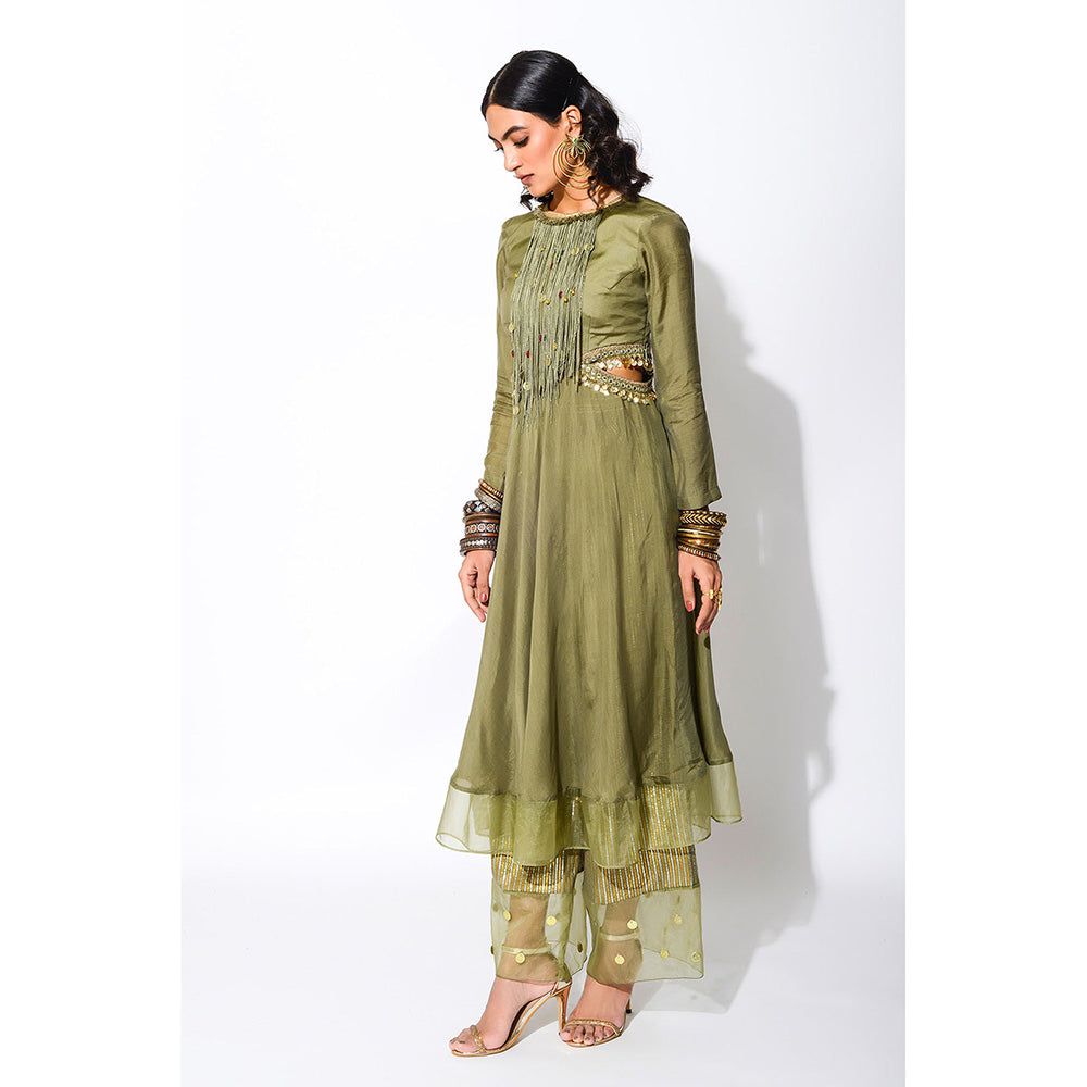 Rishi & Vibhuti Vd Short Anarkali and Palazzo (Set of 2)