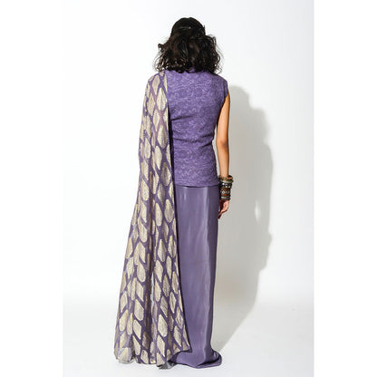 Rishi & Vibhuti Draped Saree with Half Blazer