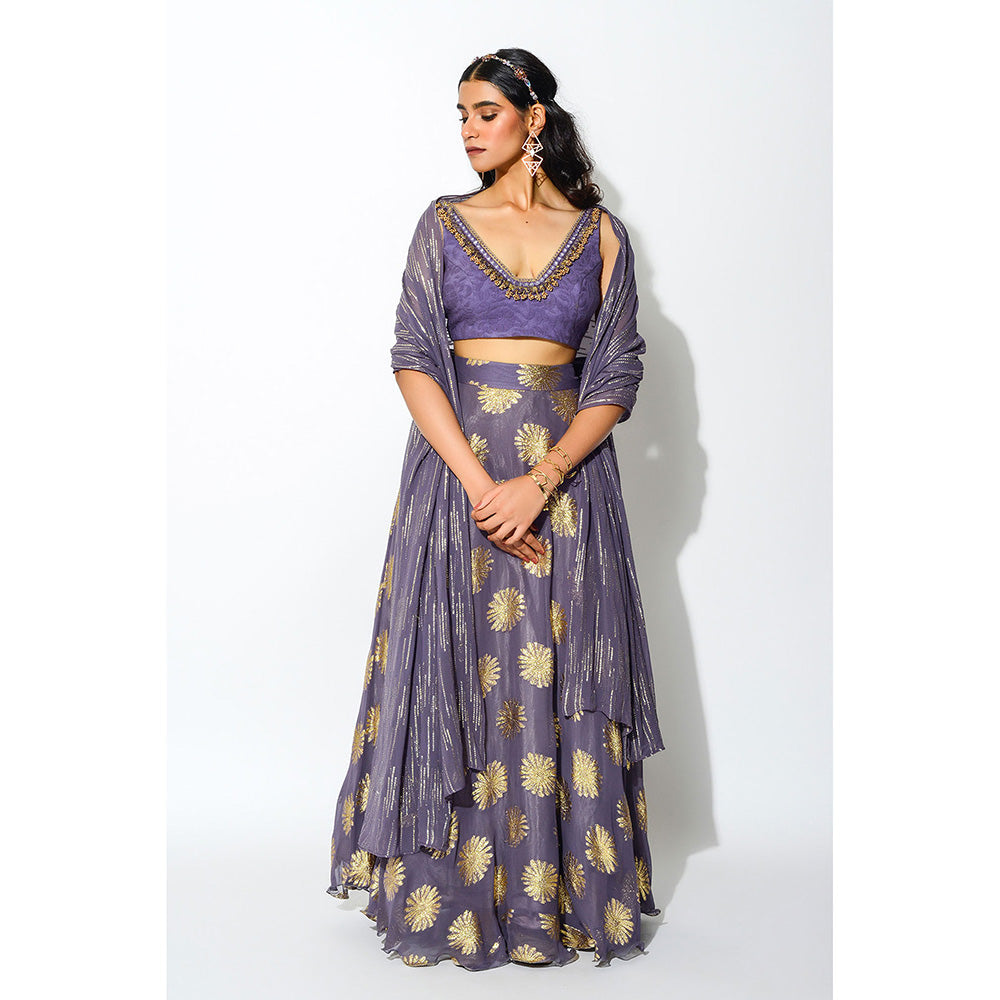 Rishi & Vibhuti Skirt Blouse and Dupatta (Set of 3)