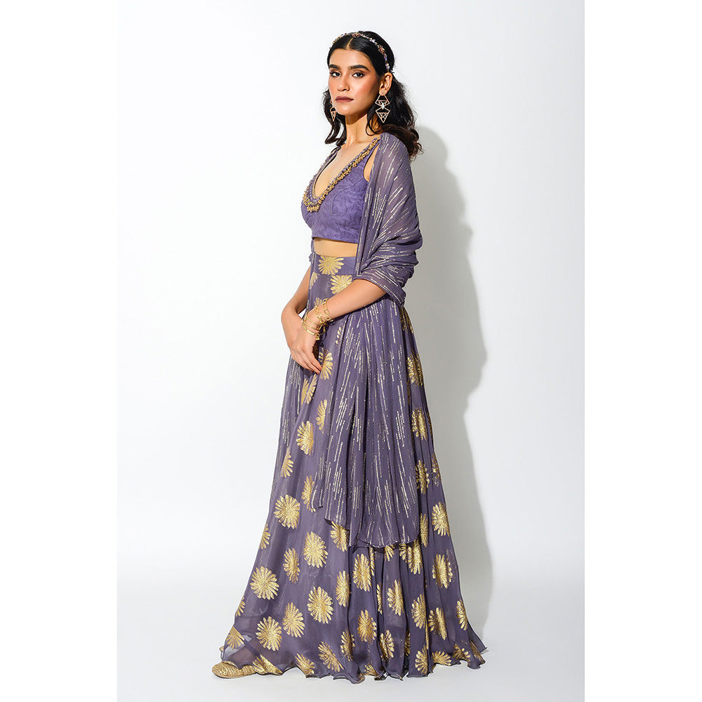 Rishi & Vibhuti Skirt Blouse and Dupatta (Set of 3)