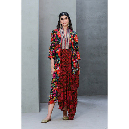 Rishi & Vibhuti Garnet Kaftan