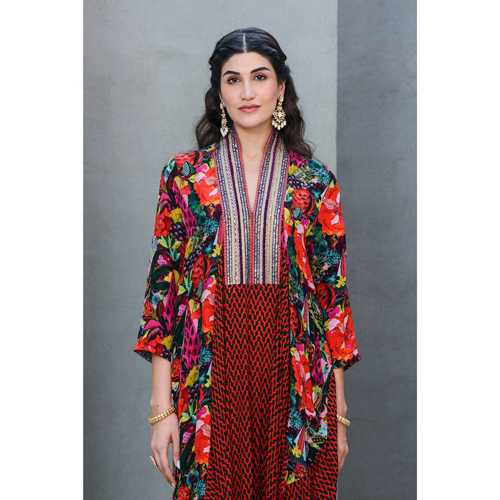 Rishi & Vibhuti Garnet Kaftan