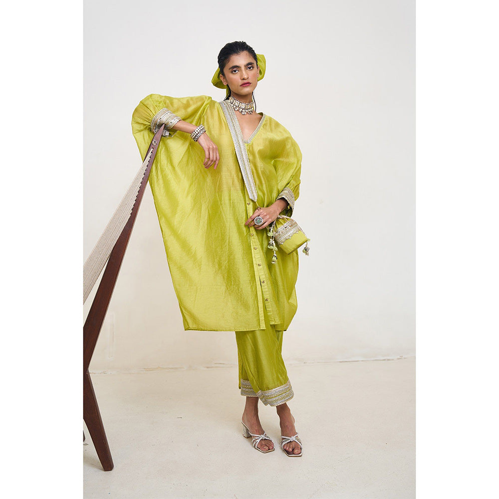 Rishi & Vibhuti Kael Kaftan With Pant (Set of 2)