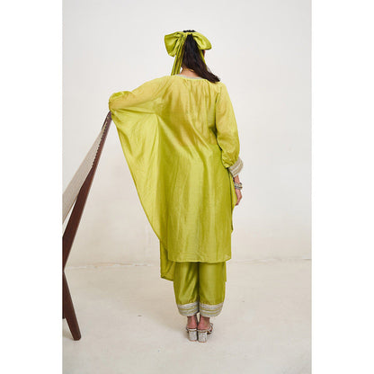 Rishi & Vibhuti Kael Kaftan With Pant (Set of 2)