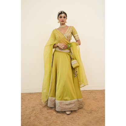 Rishi & Vibhuti Aveline Lehenga With Blouse And Dupatta (Set of 3)