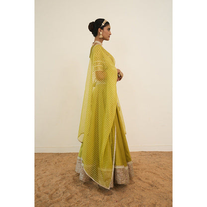 Rishi & Vibhuti Aveline Lehenga With Blouse And Dupatta (Set of 3)