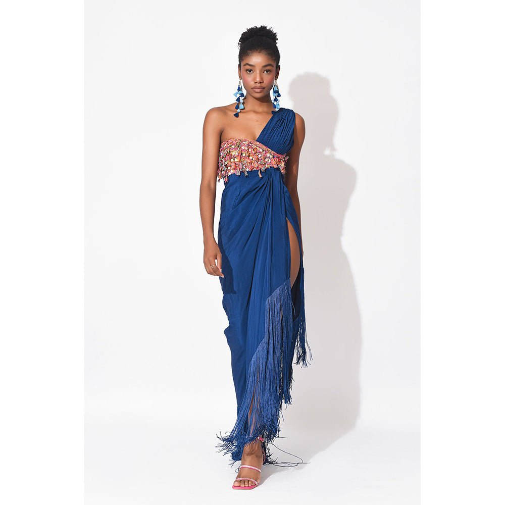 Rishi & Vibhuti Blue Fusion Flame Dress