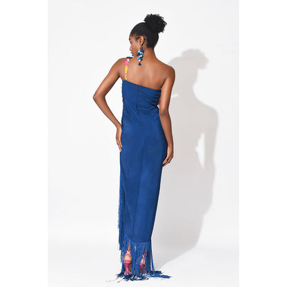 Rishi & Vibhuti Blue Fusion Flame Dress
