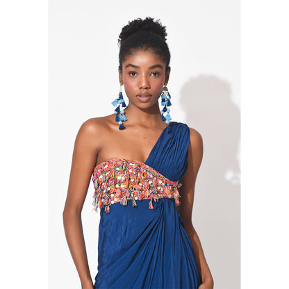 Rishi & Vibhuti Blue Fusion Flame Dress