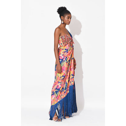 Rishi & Vibhuti Multi-Colour Fusion Flame Dress