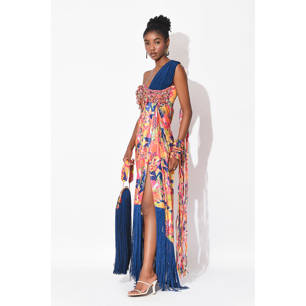 Rishi & Vibhuti Multi-Colour Fusion Flame Dress
