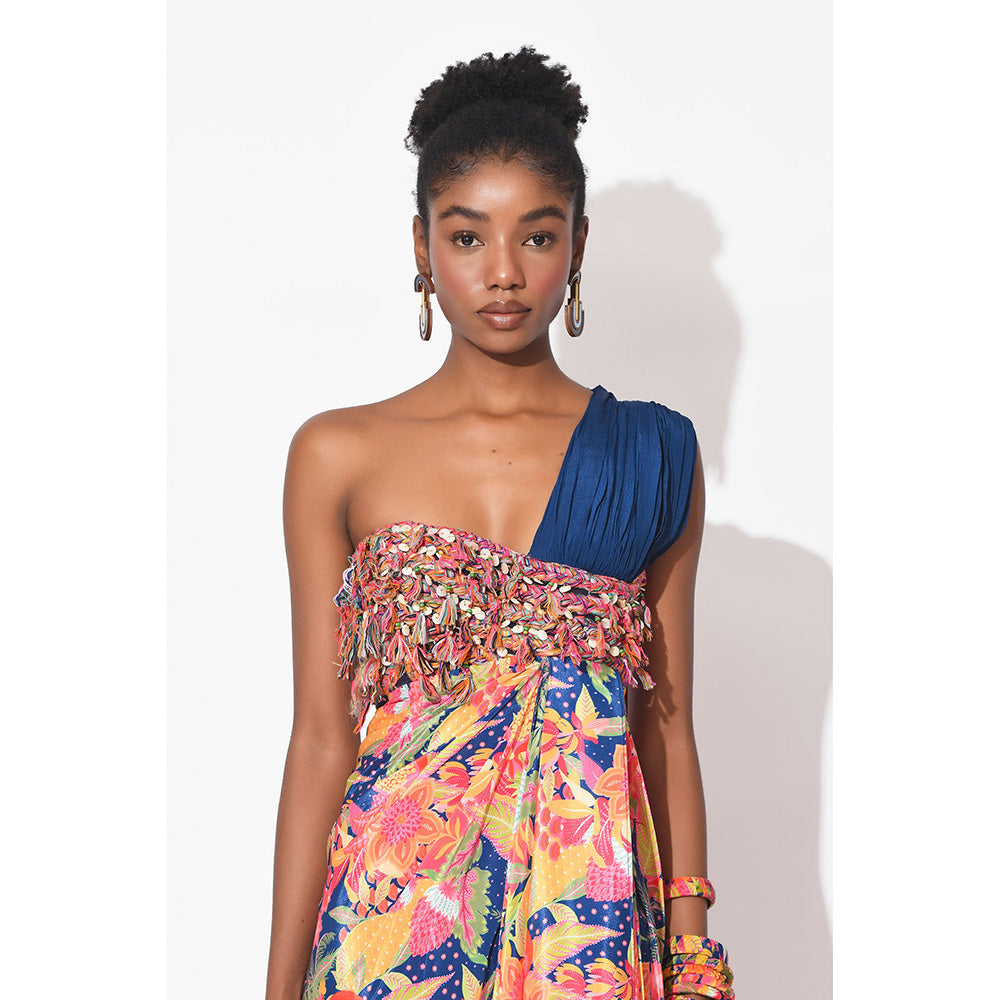 Rishi & Vibhuti Multi-Colour Fusion Flame Dress