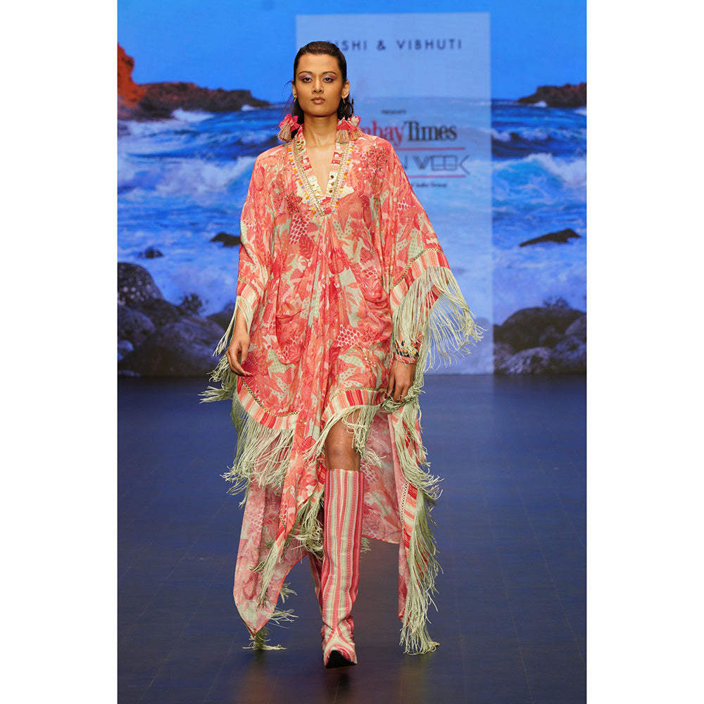 Rishi & Vibhuti Peach Gale Kaftan