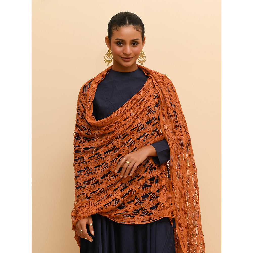 Rishi & Vibhuti Blue Anarkali with Dupatta (Set of 2)