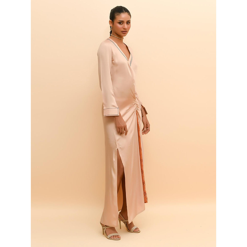 Rishi & Vibhuti Beige Sunburn Dress