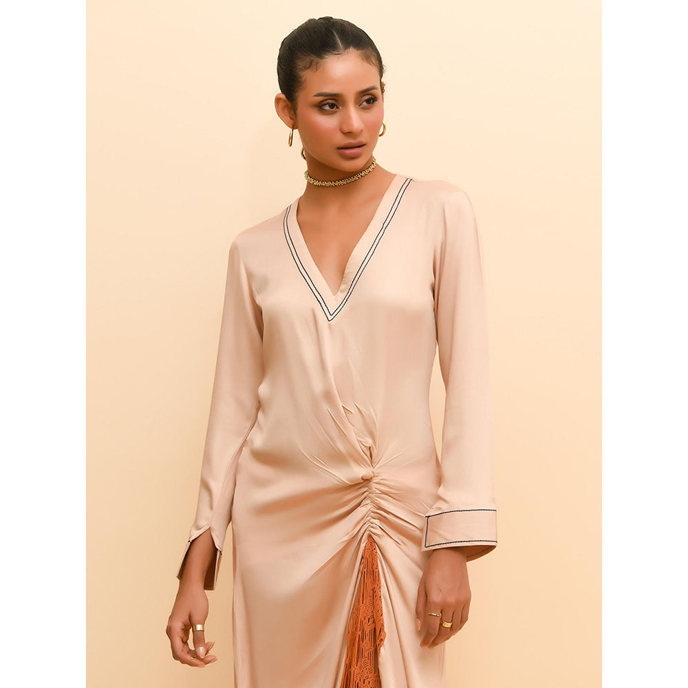 Rishi & Vibhuti Beige Sunburn Dress