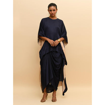 Rishi & Vibhuti Midnight Blue Kaftan
