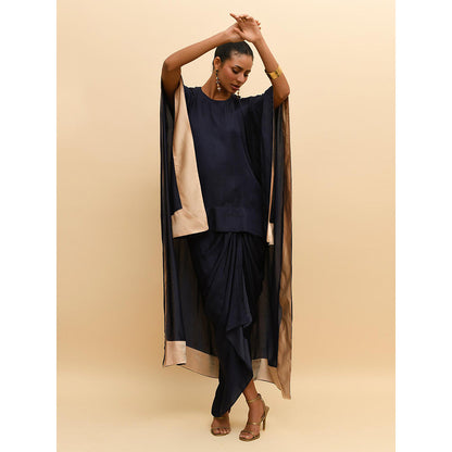Rishi & Vibhuti Midnight Blue Kaftan