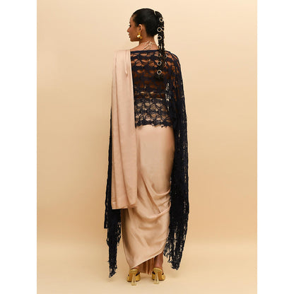 Rishi & Vibhuti Blue Mesh Overlay