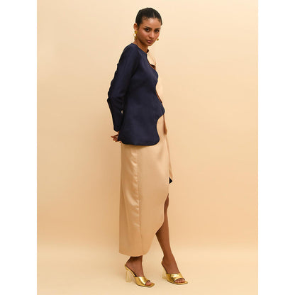 Rishi & Vibhuti Beige Wave Skirt