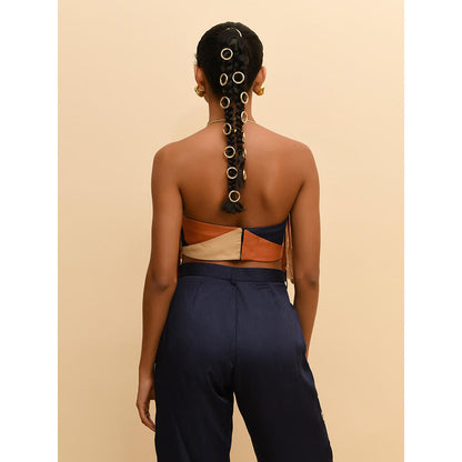 Rishi & Vibhuti Multi-Colour Plaited Fun Crop Tops